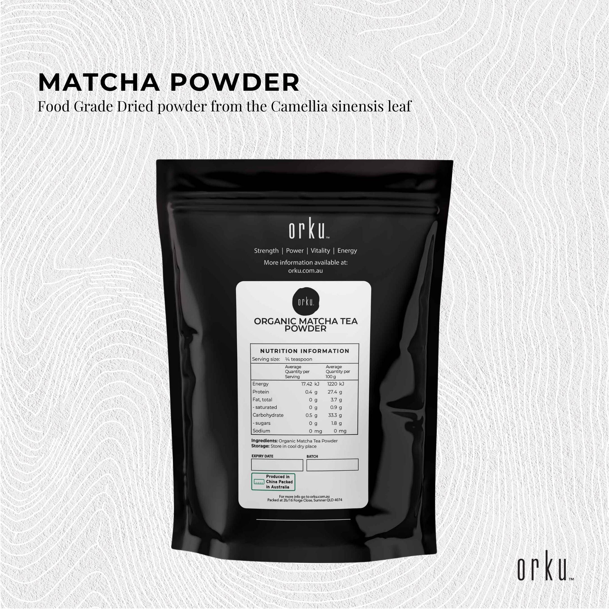 Organic Matcha Green Tea Powder Camellia Sinensis Leaf Supplement-5