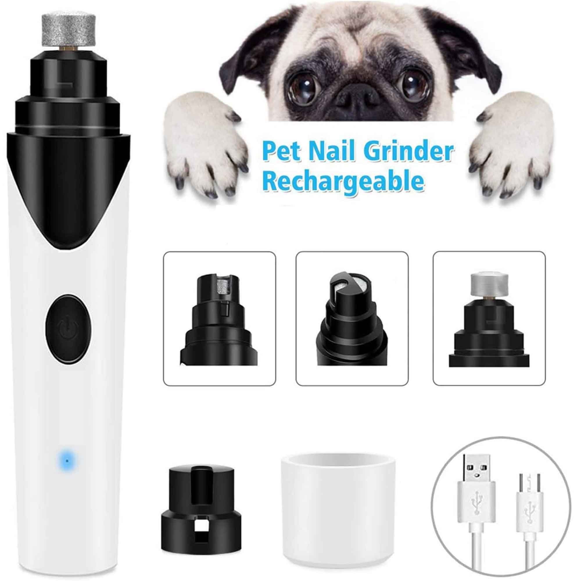 Pet Nail Grinder Dog Cat Electric Trimmer Rechargeable Clipper Claw Filer N8-1
