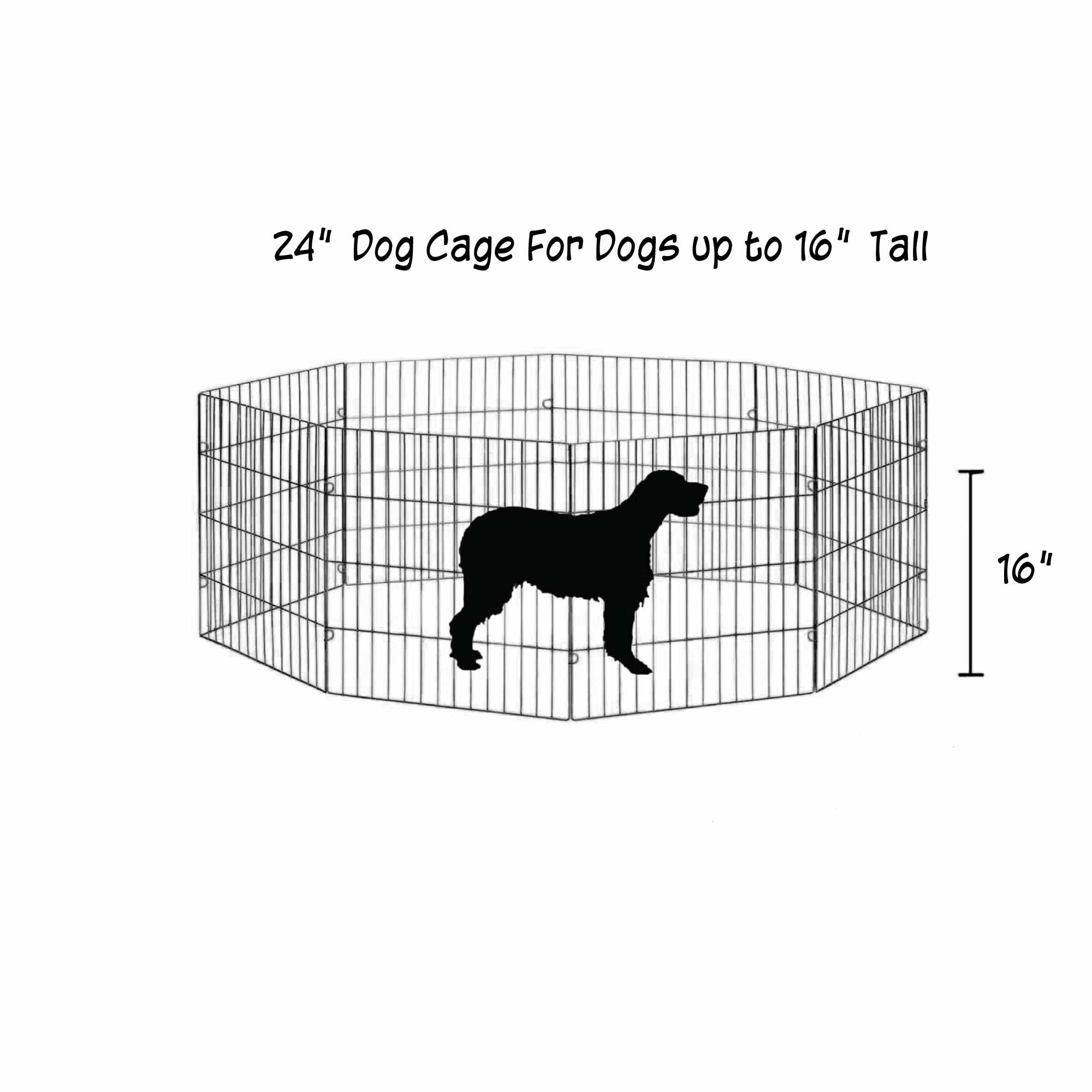 Pet Playpen - Dog Cat Foldable Metal Indoor Outdoor Fence - Puppy Kitten-1