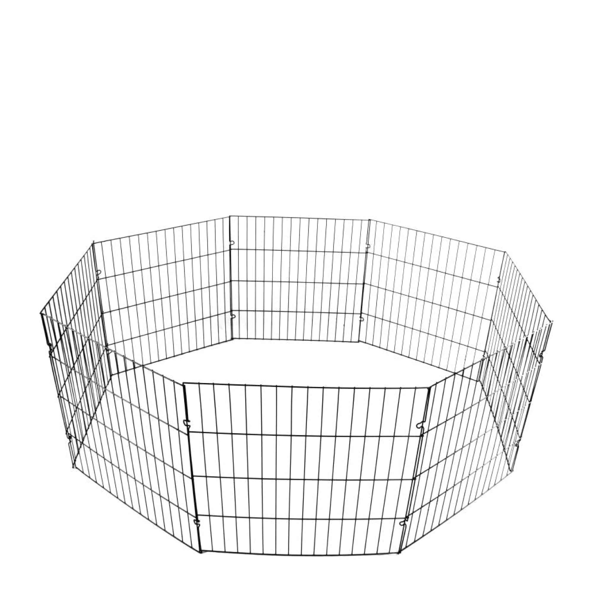 Pet Playpen - Dog Cat Foldable Metal Indoor Outdoor Fence - Puppy Kitten-3