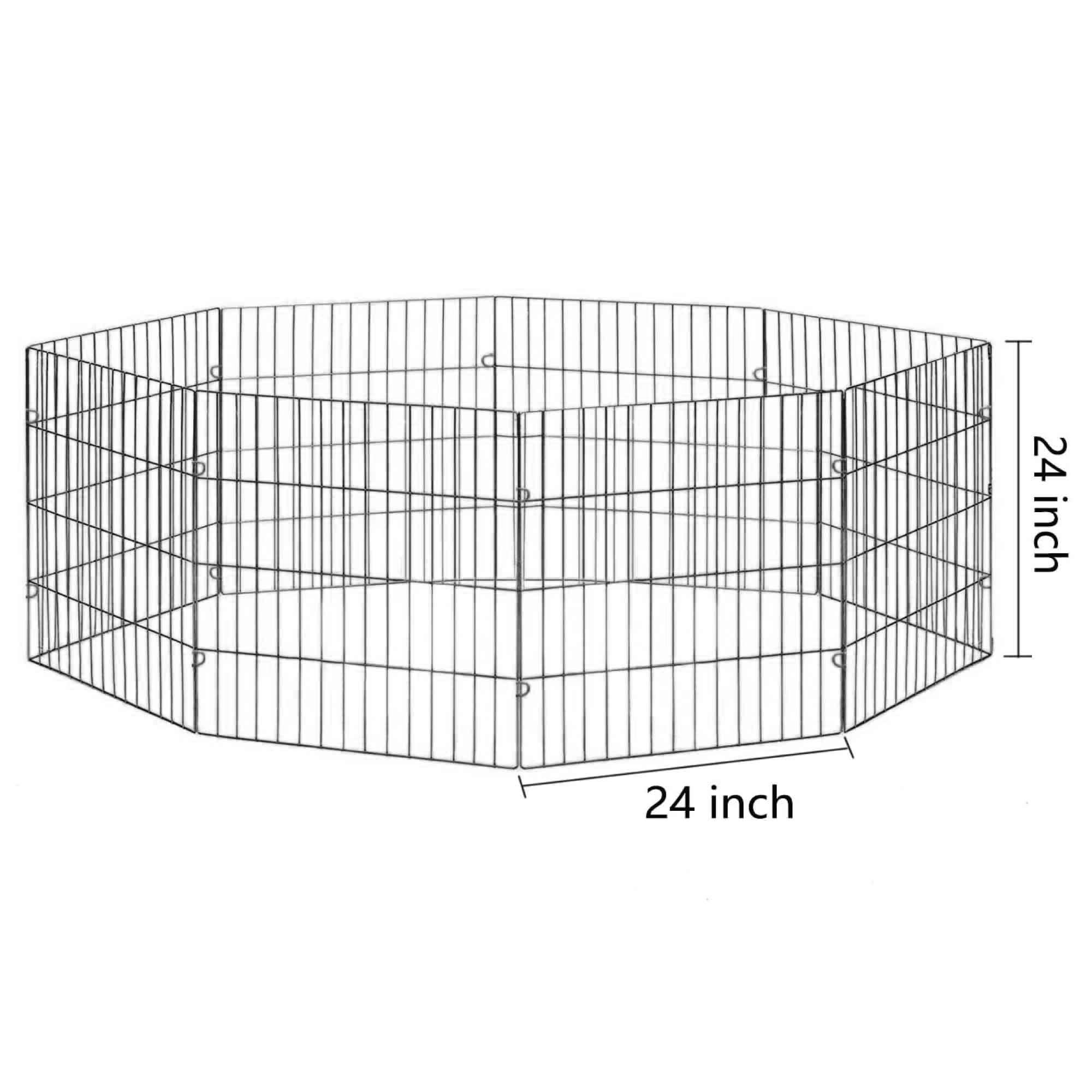 Pet Playpen - Dog Cat Foldable Metal Indoor Outdoor Fence - Puppy Kitten-4