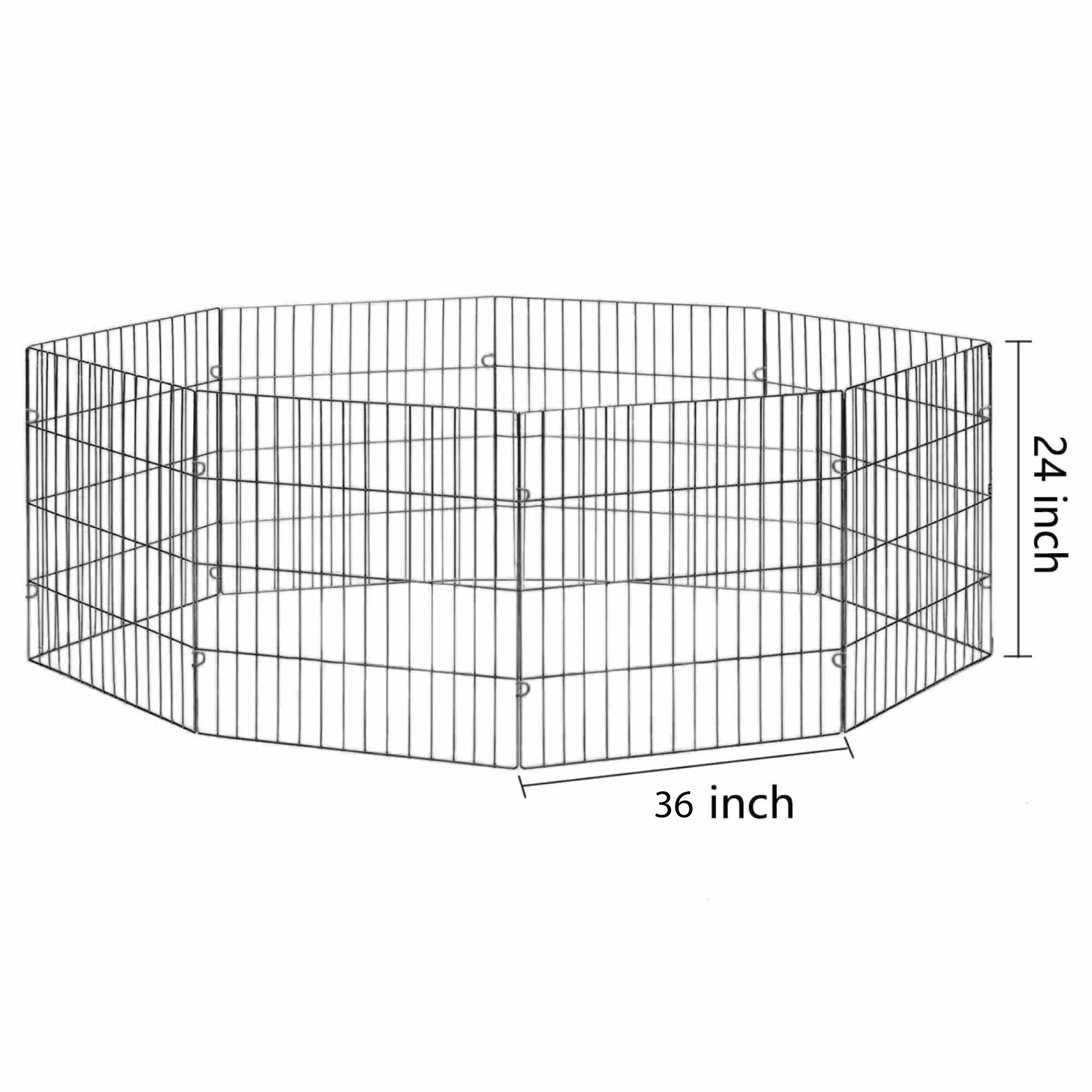 Pet Playpen - Dog Cat Foldable Metal Indoor Outdoor Fence - Puppy Kitten-5