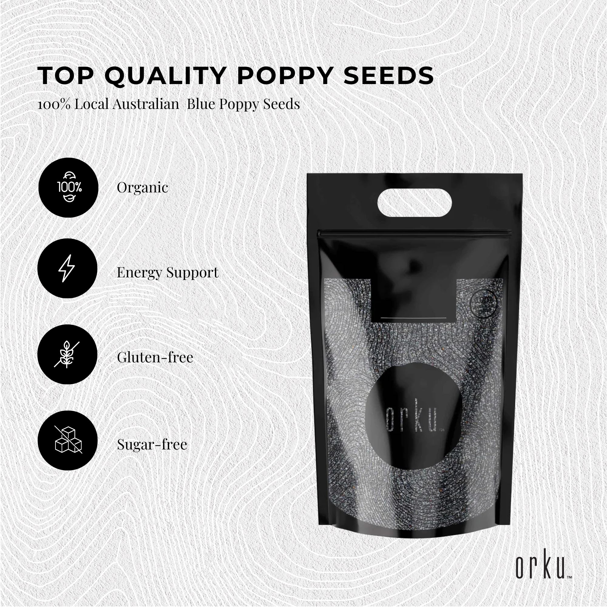 Poppy Seeds Pouch Blue Unwashed 100% Australian Food Baking Cook Health Mineral-5