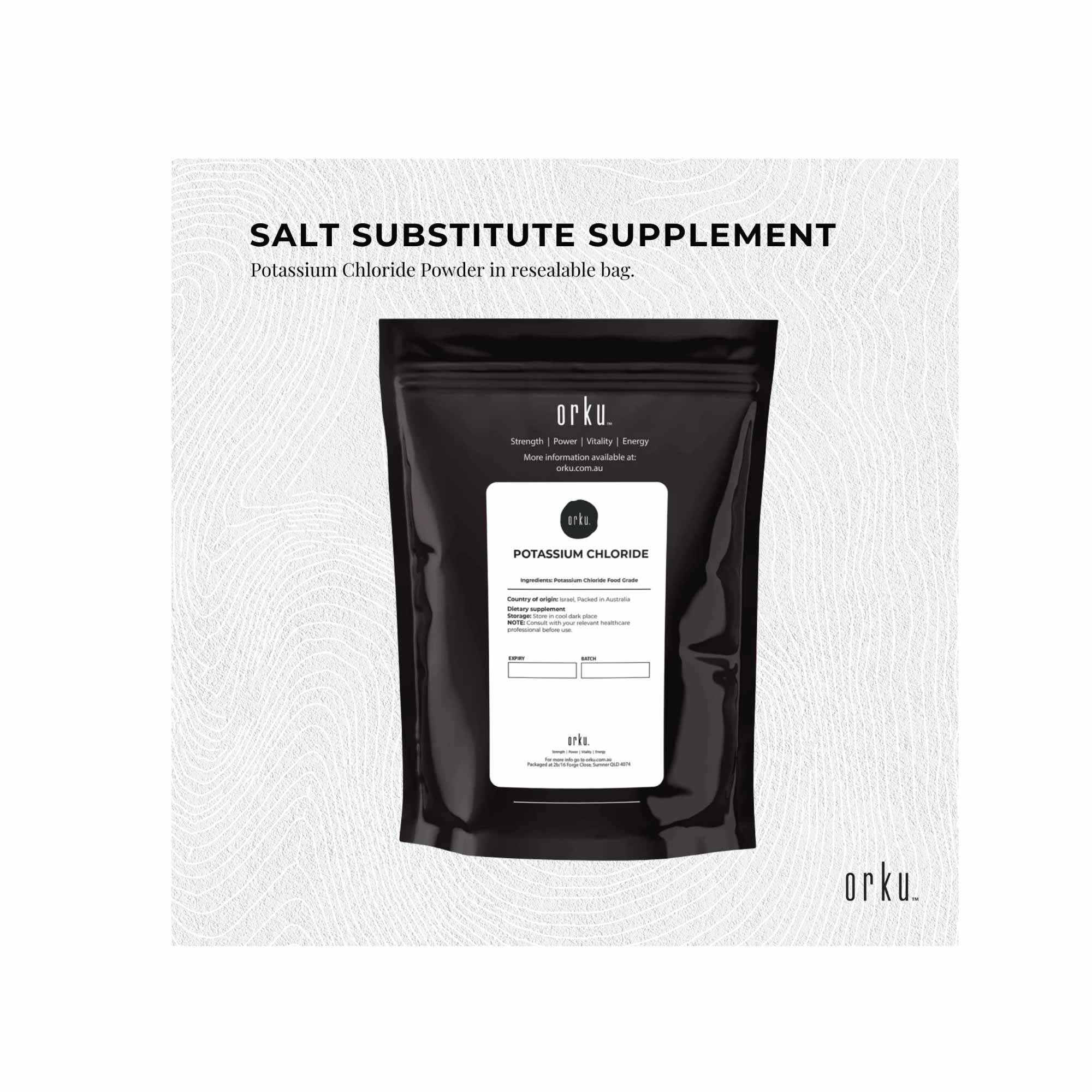 Potassium Chloride Powder - Pure KCL E508 Food Grade Salt Supplement Bulk-10