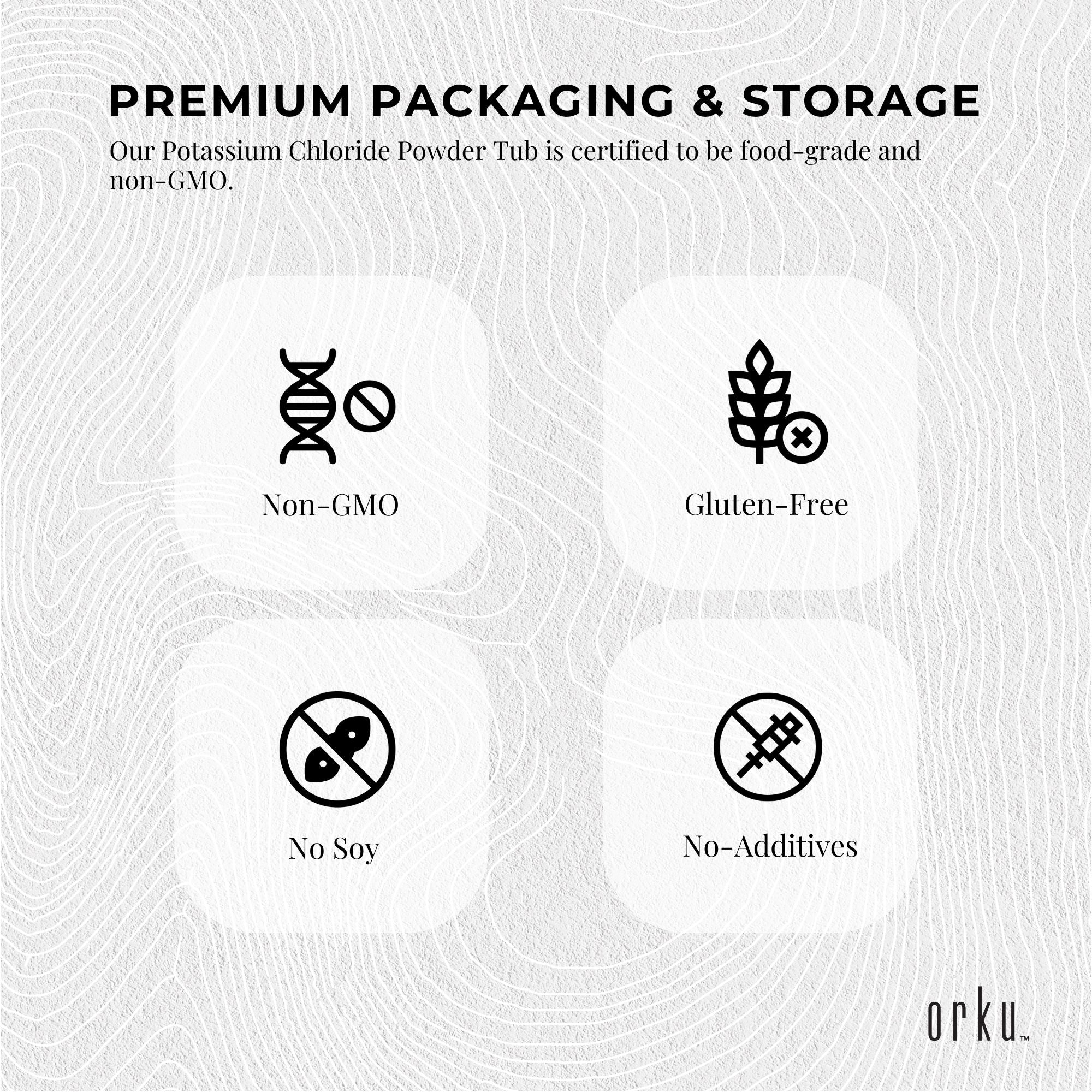 Potassium Chloride Powder Tub - Pure KCL E508 Food Grade Salt Supplement Bulk-10