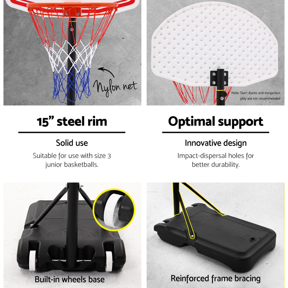 Pro Portable Basketball Stand System Hoop Height Adjustable Net Ring-2