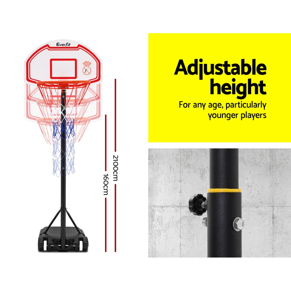 Pro Portable Basketball Stand System Hoop Height Adjustable Net Ring-4