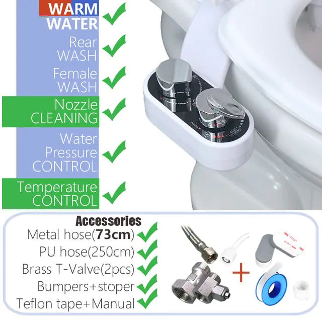 Toilet Seat Attachment Shattaf Sprayer