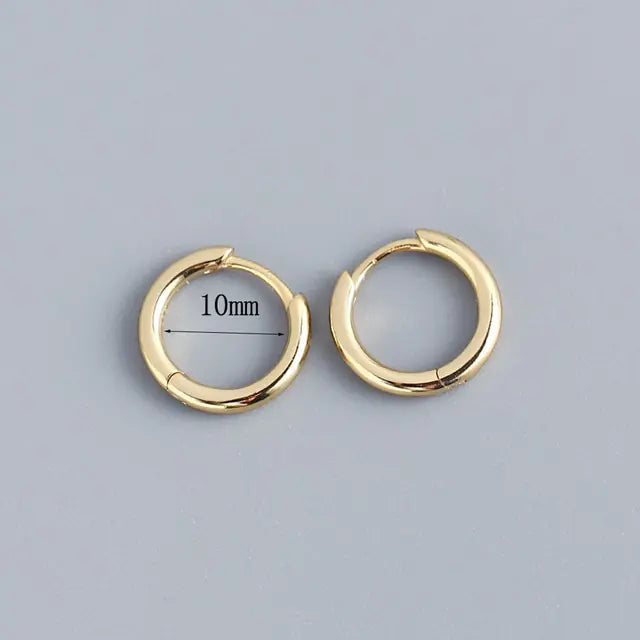 Stainless Steel Minimalist Huggie Hoop Earrings