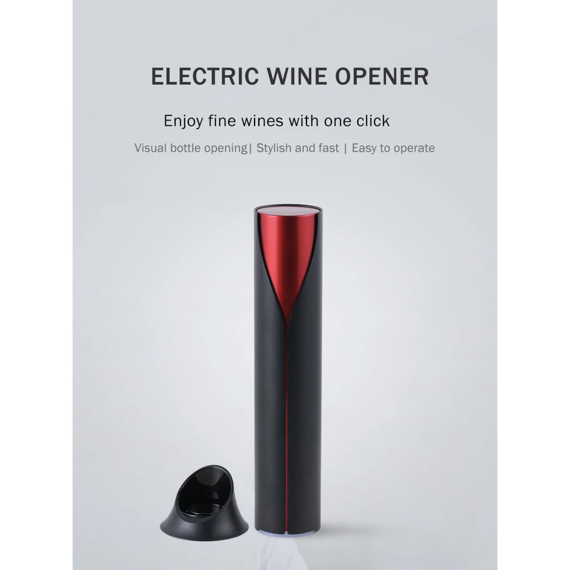 Rechargeable Automatic Wine Bottle Opener - Cordless Corkscrew - Foil Cutter-7