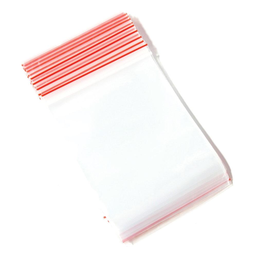 Resealable Food Grade Plastic Bags - Zip Close Clear Snap Clip Seal Bag-0