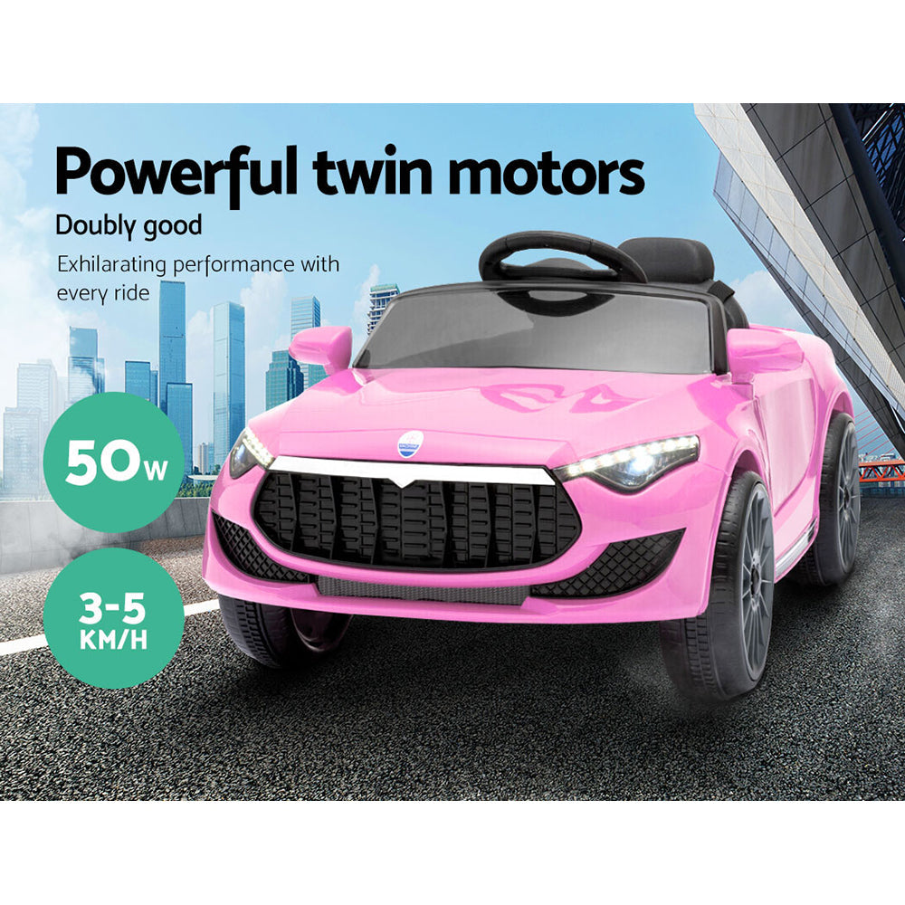 Rigo Kids Ride On Car Battery Electric Toy Remote Control Pink Cars Dual Motor-10