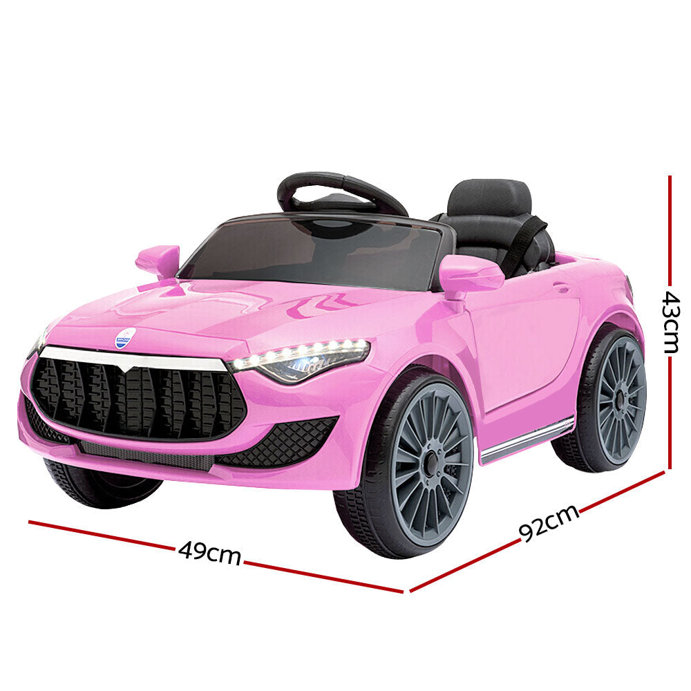 Rigo Kids Ride On Car Battery Electric Toy Remote Control Pink Cars Dual Motor-1