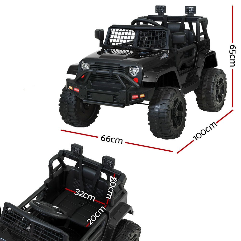 Rigo Kids Ride On Car Electric 12V Car Toys Jeep Battery Remote Control Black-1