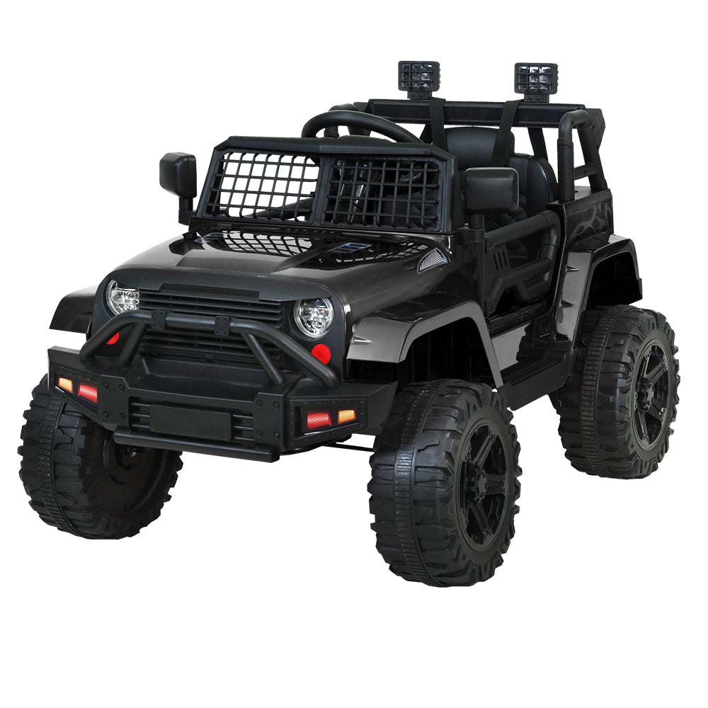 Rigo Kids Ride On Car Electric 12V Car Toys Jeep Battery Remote Control Black-0