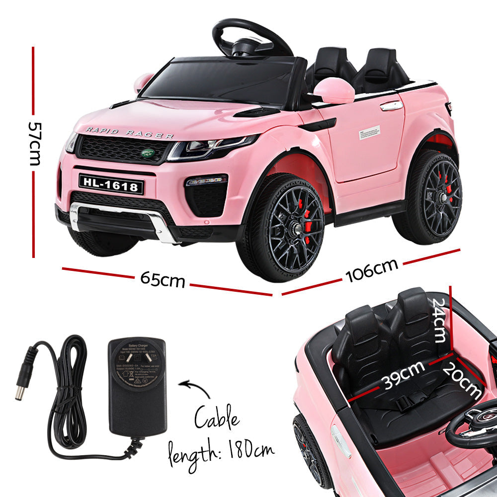 Rigo Kids Ride On Car Electric 12V Remote Toy Cars Battery SUV Toys Pink-1