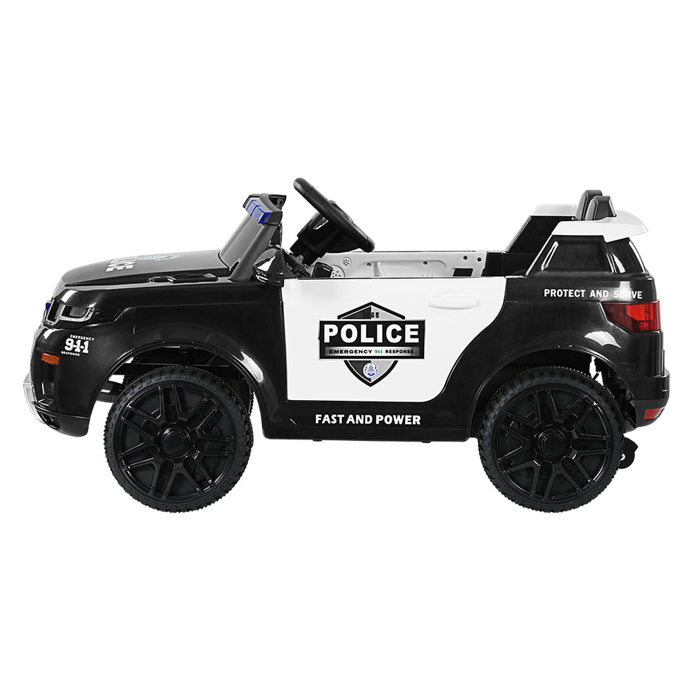 Rigo Kids Ride On Car Electric Patrol Police Toy Cars Remote Control 12V Black-3