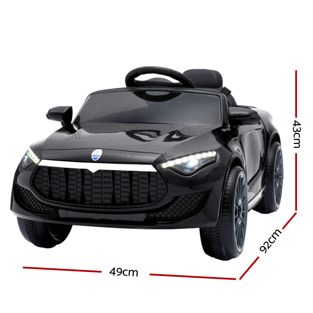 Rigo Kids Ride On Car Electric Toys 12V Battery Remote Control Black MP3 LED-1