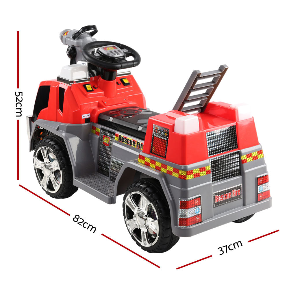 Rigo Kids Ride On Fire Truck Motorbike Motorcycle Car Red Grey-1