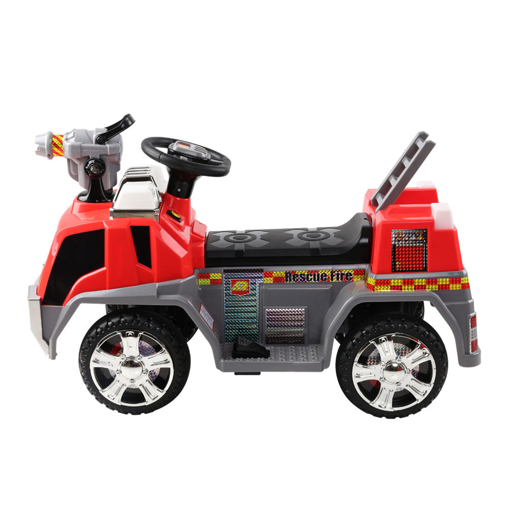 Rigo Kids Ride On Fire Truck Motorbike Motorcycle Car Red Grey-3