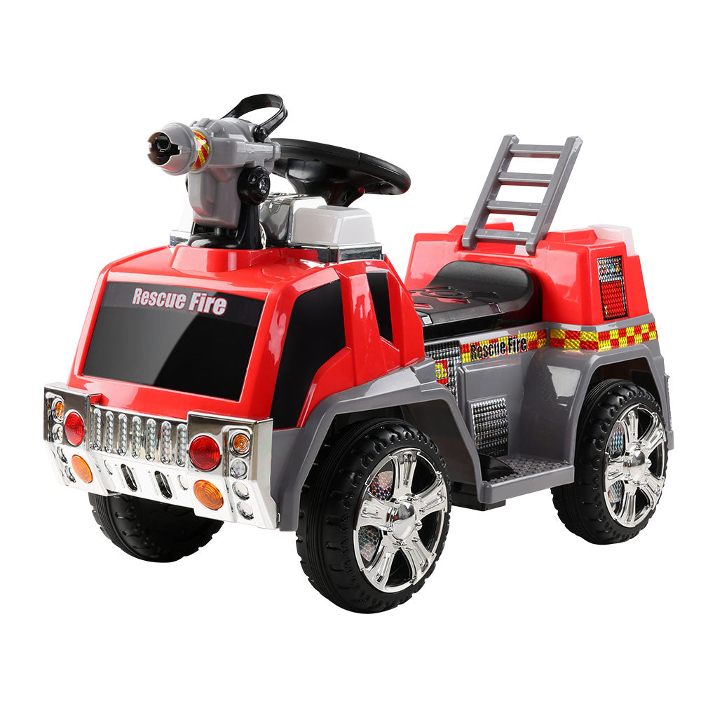 Rigo Kids Ride On Fire Truck Motorbike Motorcycle Car Red Grey-0