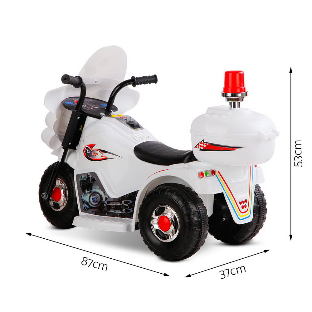 Rigo Kids Ride On Motorbike Motorcycle Car Toys White-1