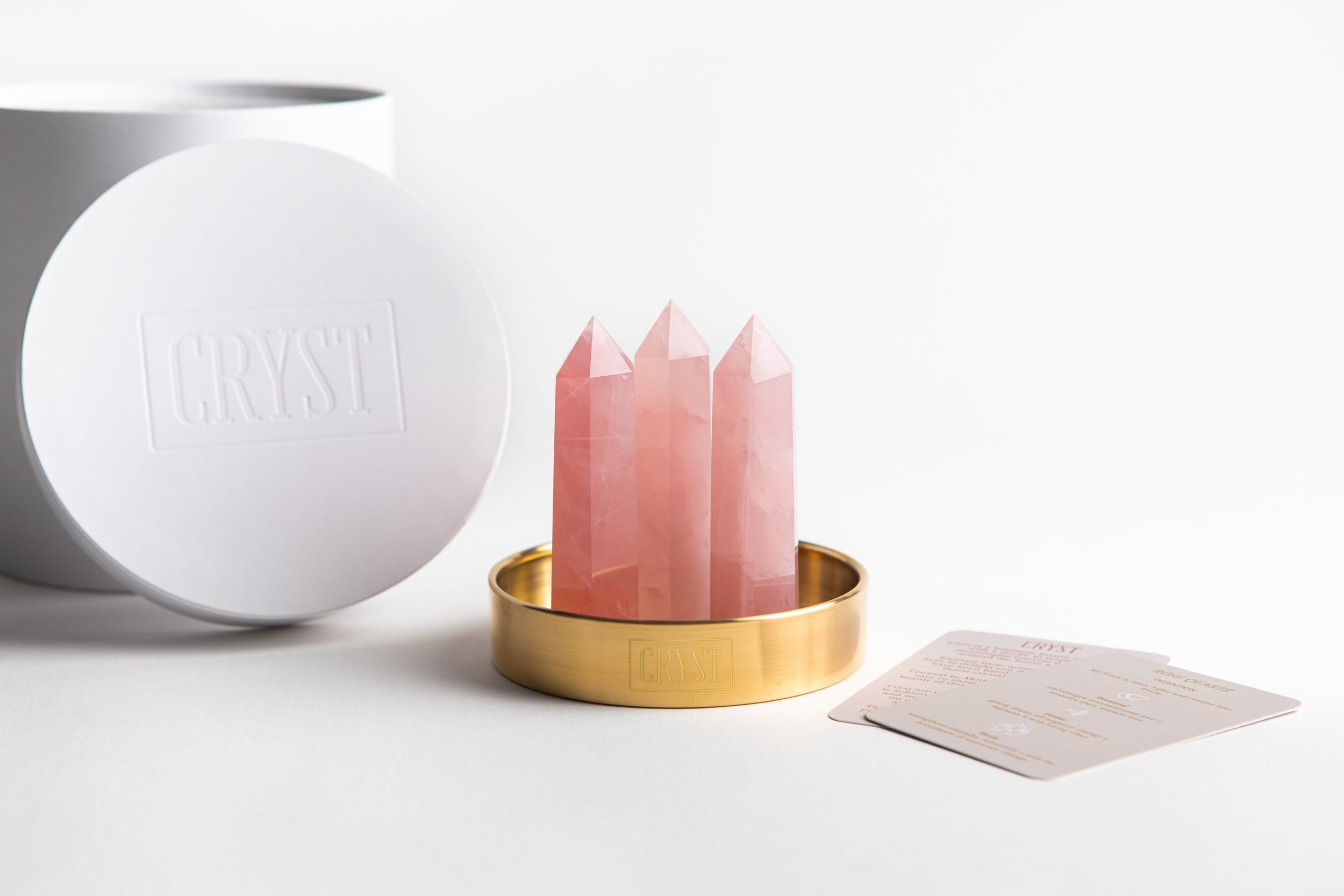Rose Quartz Crystal Trio-1