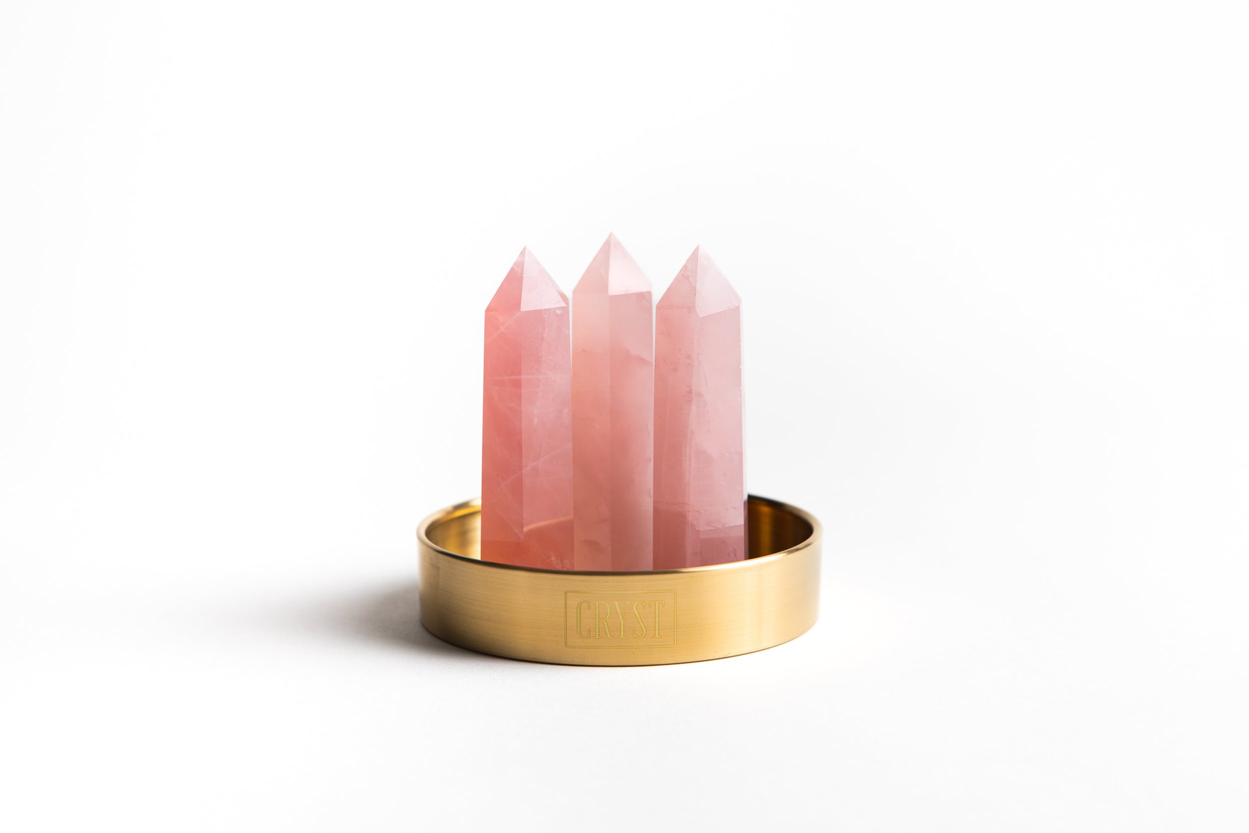 Rose Quartz Crystal Trio-0
