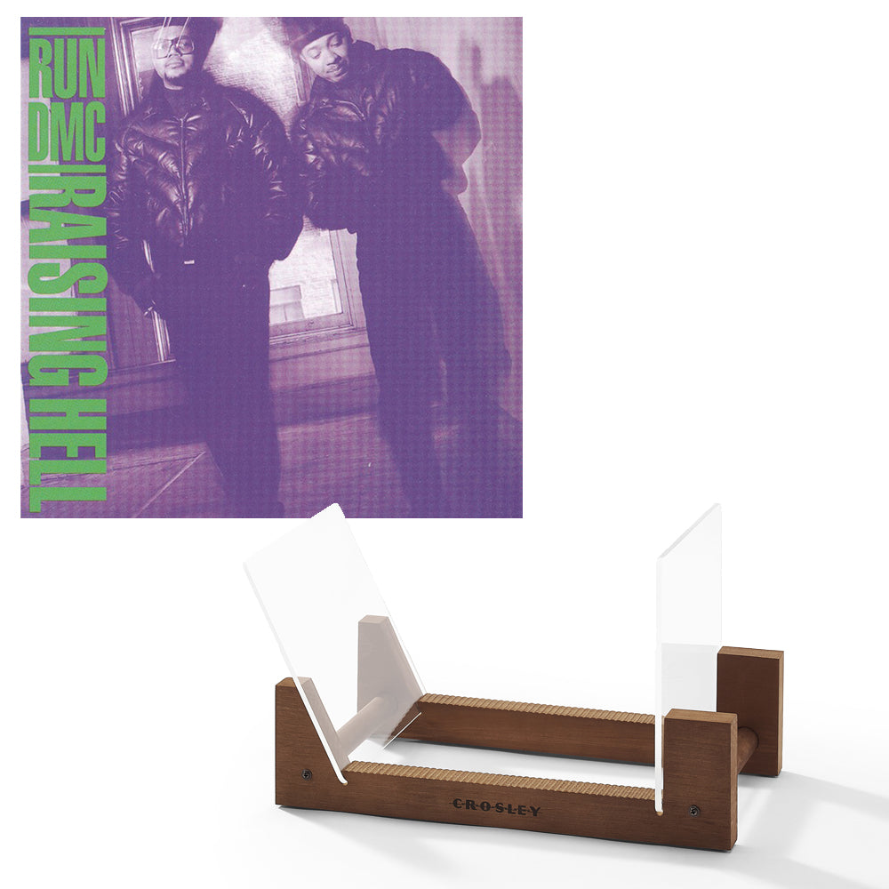 Run Dmc Raising Hell Vinyl Album & Crosley Record Storage Display Stand-0
