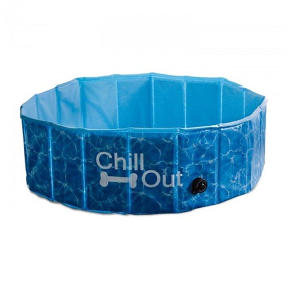 S Dog Swimming Pool - Chill Out Plastic Pet Puppy Bath Splash Fun All For Paws-0