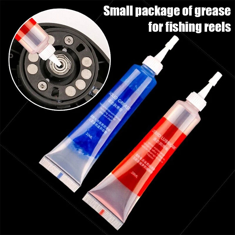 Fishing Reel Oil and Grease Lubricant For Baitcasting Spinning Fishing Reel Bearing Maintenance Fishing Tool 20ml Fishing Gear