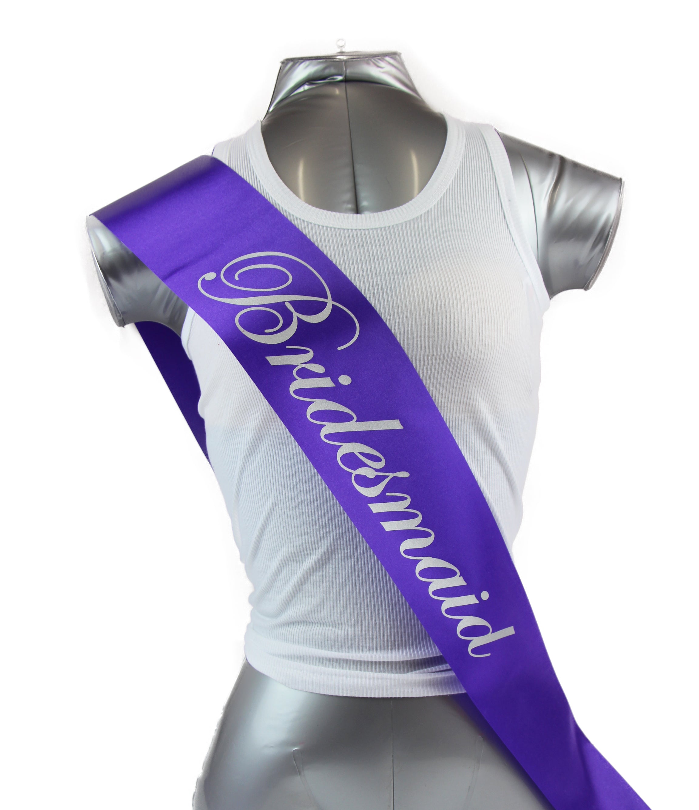 Sashes Hens Night Party Purple/Silver - Bridesmaid-0