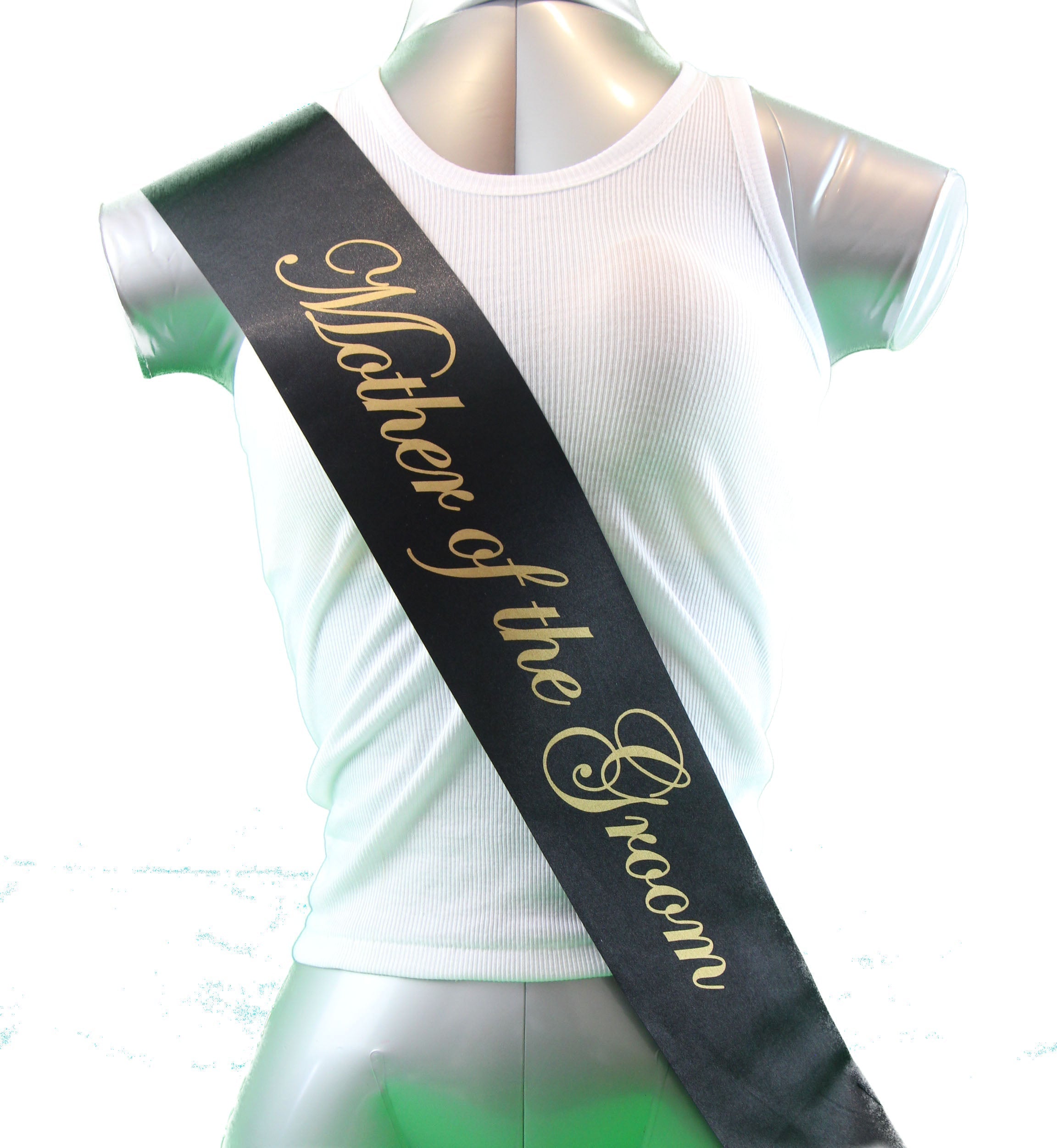 Sashes Hens Sash Party Black/Gold - Mother Of The Groom-0