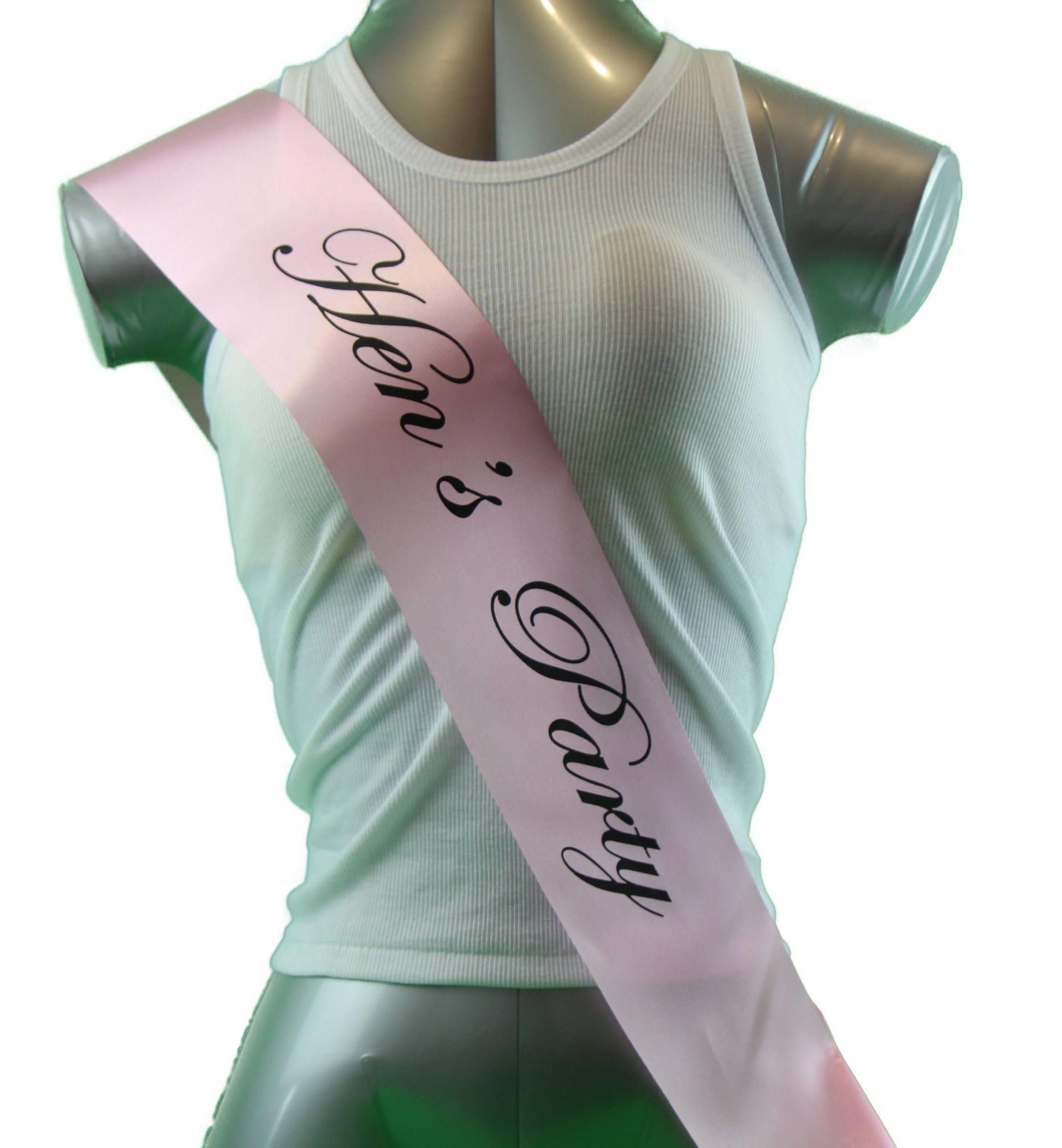 Sashes Hens Sash Party Bridal Light Pink/Black - Hen's Party-0
