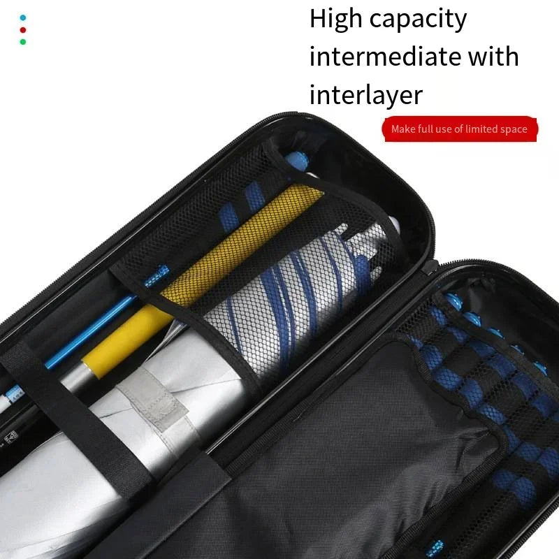 Alloy 1.27m Fishing Rod Bag Waterproof Hard Shell Fishing Bag Portable Fishing Gear Bag Sea Pole Bag Fishing Accessories