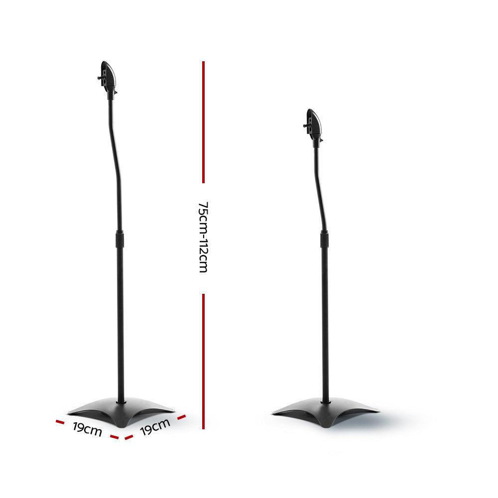 Set of 2 112CM Surround Sound Speaker Stand - Black-1