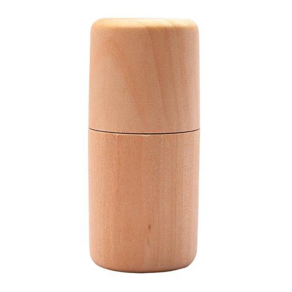 Single Slot Essential Oils Bottle Storage Box - Wood Mini Portable Holder-1