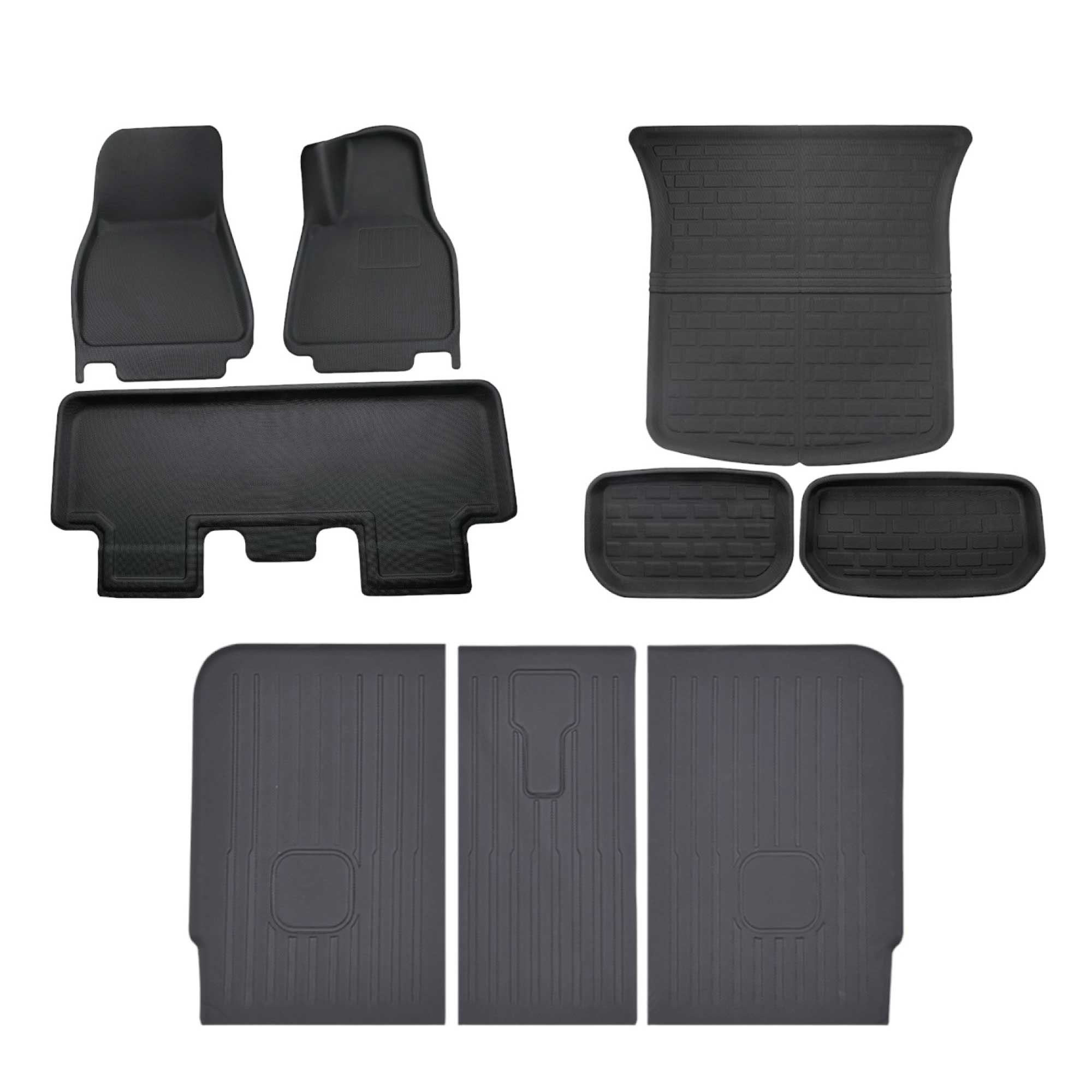 Social Hike 9x Floor Mats Compatible with Tesla 2021-2023 Y Model Electric Car-0