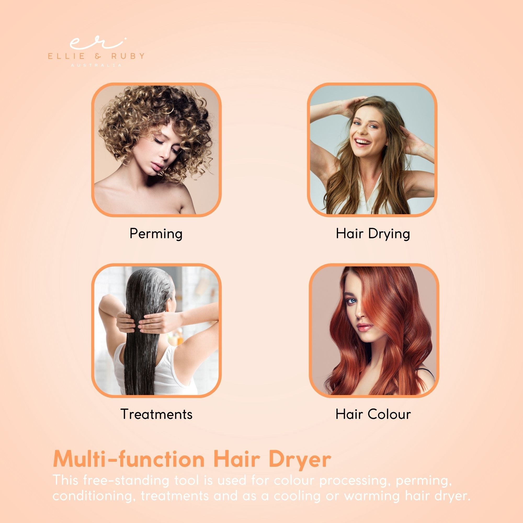 Standing Hair Dryer Accelerator Colour 360 Rotating Halo Rolling Salon Equipment-5