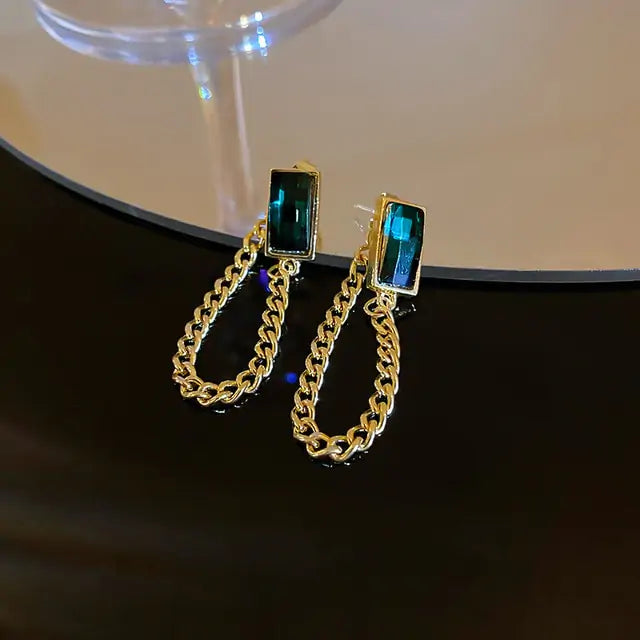 Winter Color Crystal Earrings