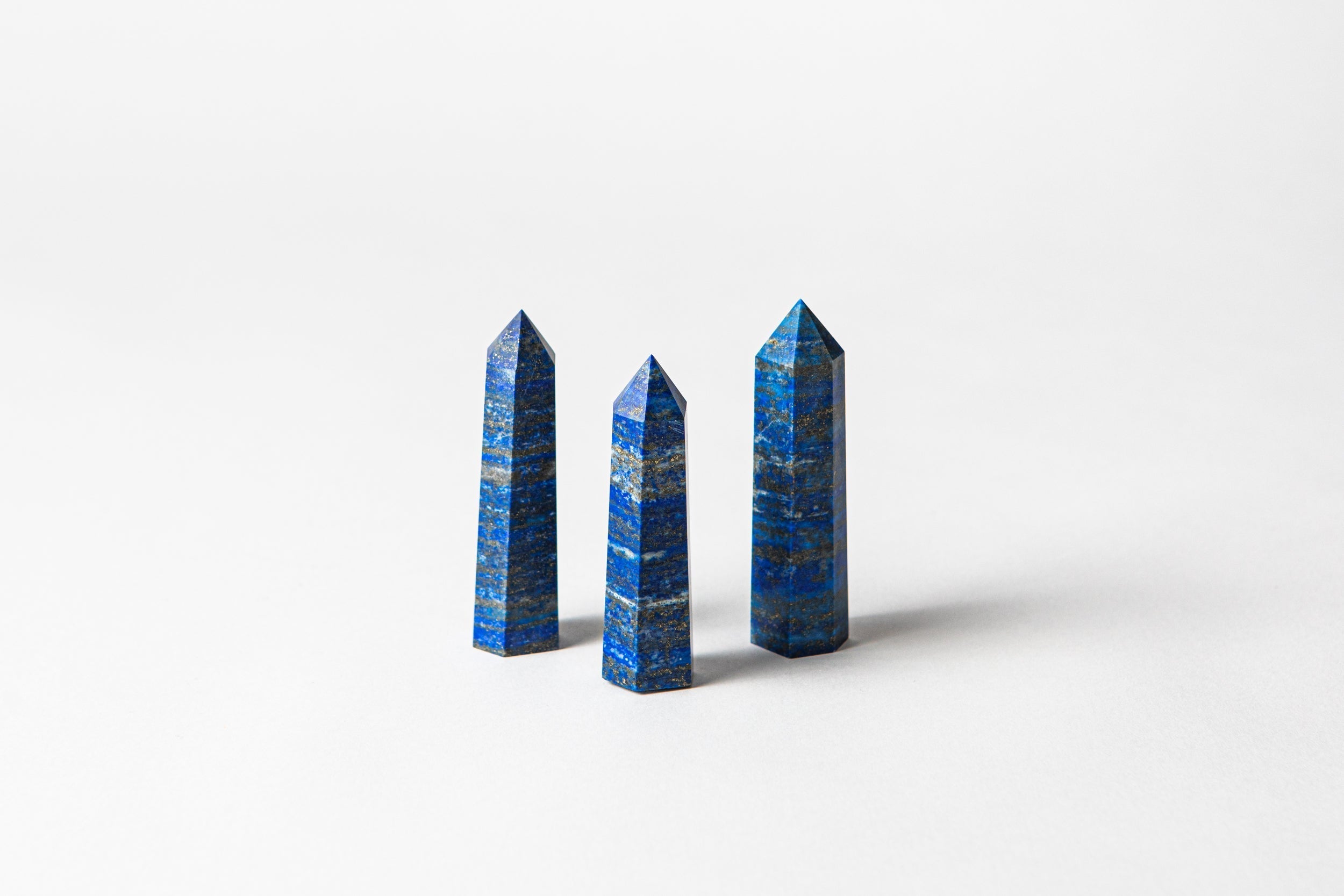 Taurus Crystal Trio - Rose Quartz, Selenite + Lapis Lazuli-7