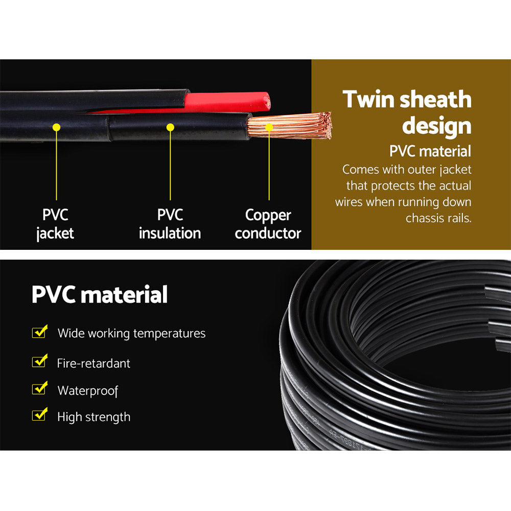 Twin Core Wire Electrical Automotive Cable 2 Sheath 450V 6MM 10M-3