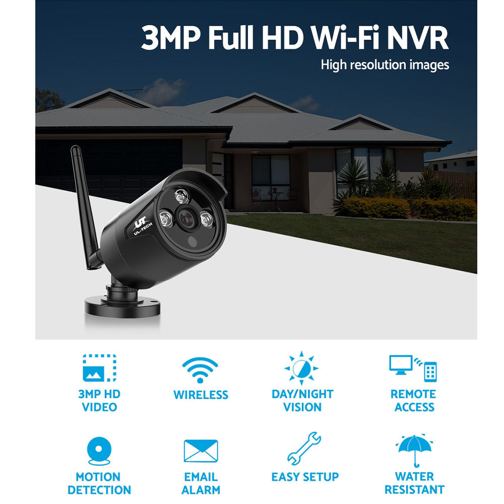 UL-TECH 3MP Wireless Security Camera System IP CCTV Home-1