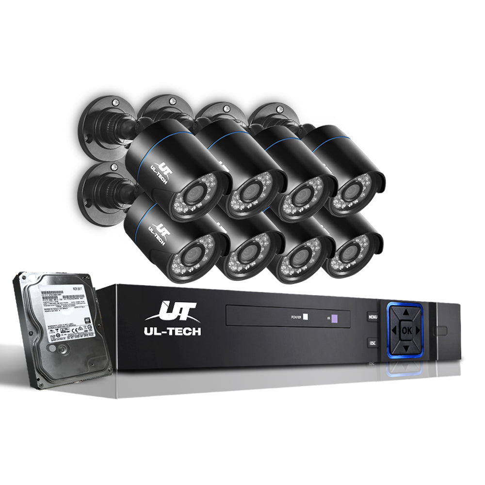 UL-Tech CCTV Security System 2TB 8CH DVR 1080P 8 Camera Sets-0