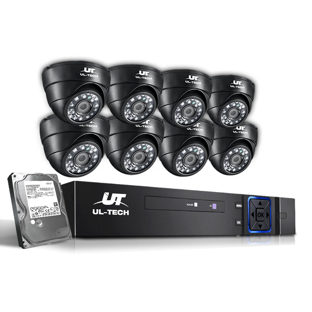 UL-Tech CCTV Security System 2TB 8CH DVR 1080P 8 Camera Sets-0