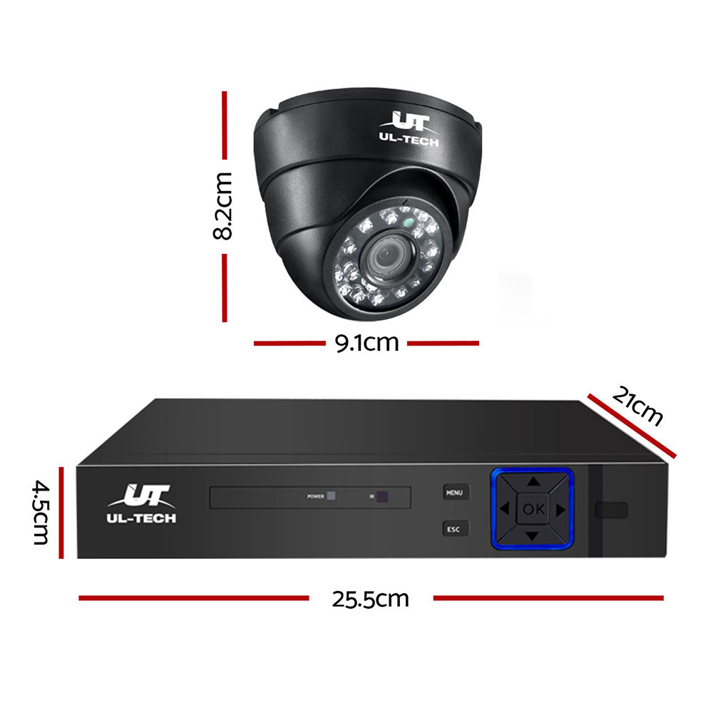 UL-tech CCTV Camera Security System Home 8CH DVR 1080P IP Day Night 4 Dome Cameras Kit-1