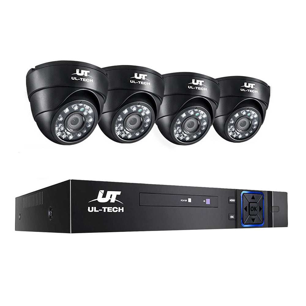 UL-tech CCTV Camera Security System Home 8CH DVR 1080P IP Day Night 4 Dome Cameras Kit-0