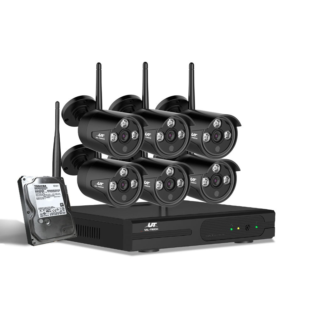 UL-tech CCTV Wireless Security Camera System 8CH Home Outdoor WIFI 6 Bullet Cameras Kit 1TB-0