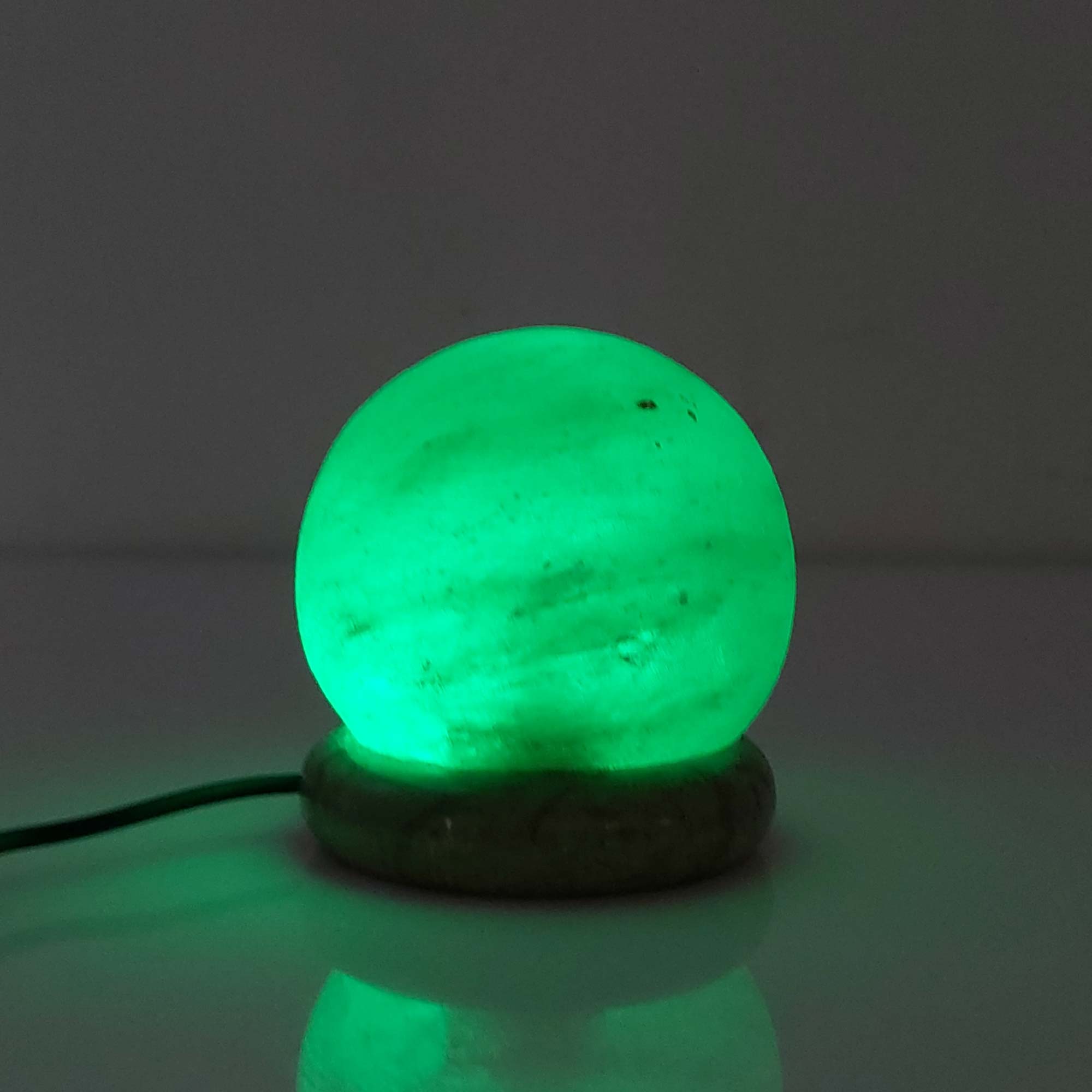 USB Colour Changing Salt Himalayan Lamp - Ball Sphere Shape Pink Rock LED Light-7