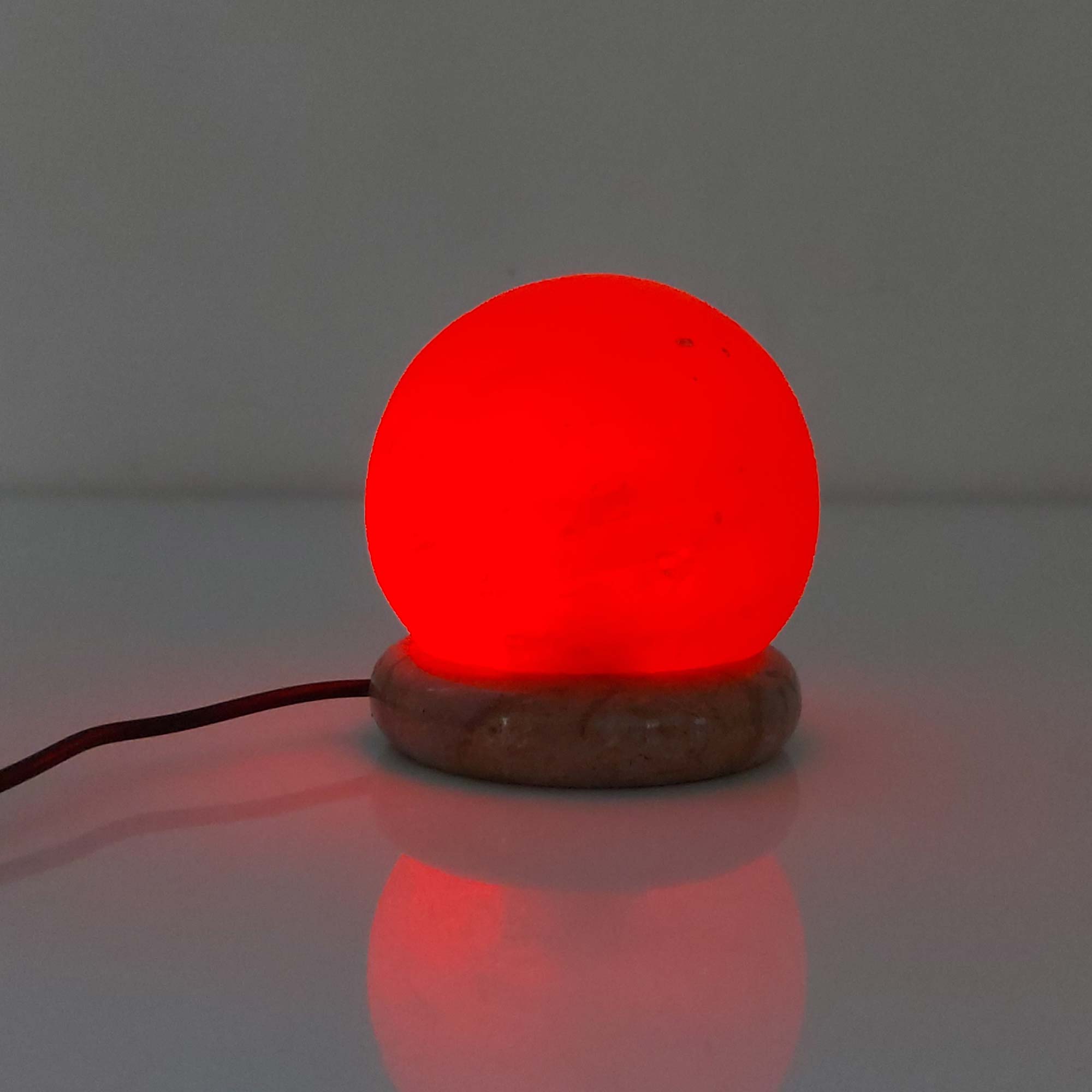 USB Colour Changing Salt Himalayan Lamp - Ball Sphere Shape Pink Rock LED Light-8